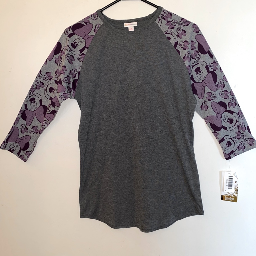 Lularoe Disney Randy Minnie Mouse Raglan Baseball Tee (New With Tags) Size: S